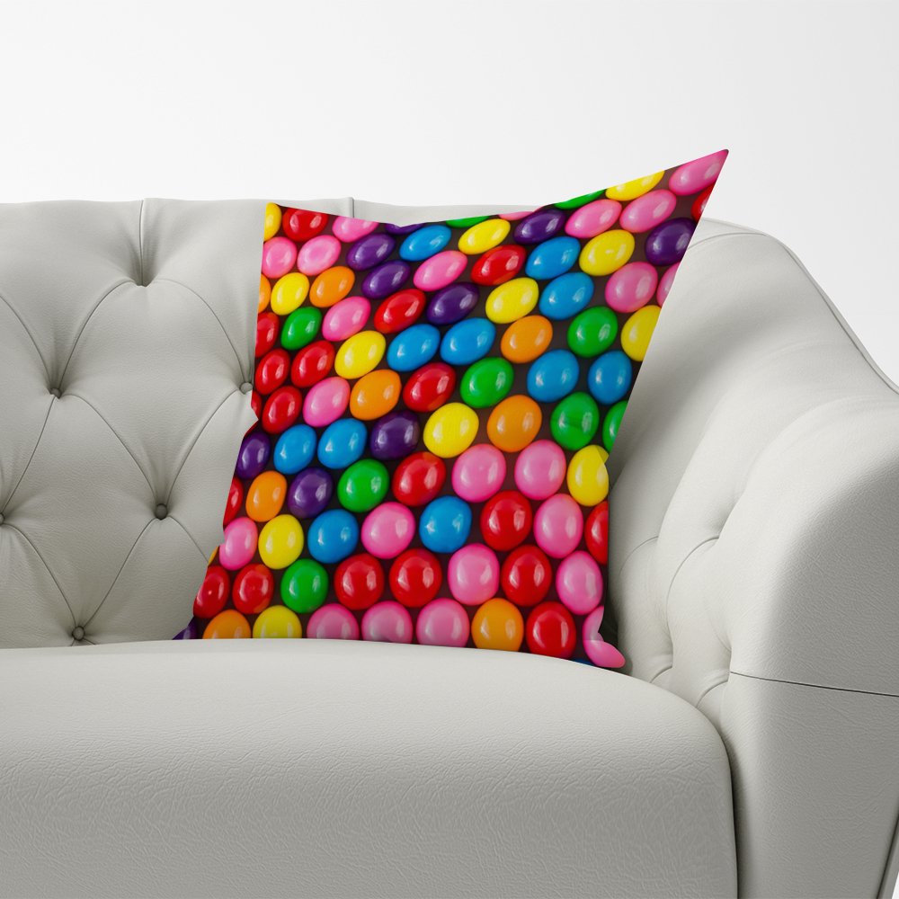 Brightly Colored Gum Balls Cushions