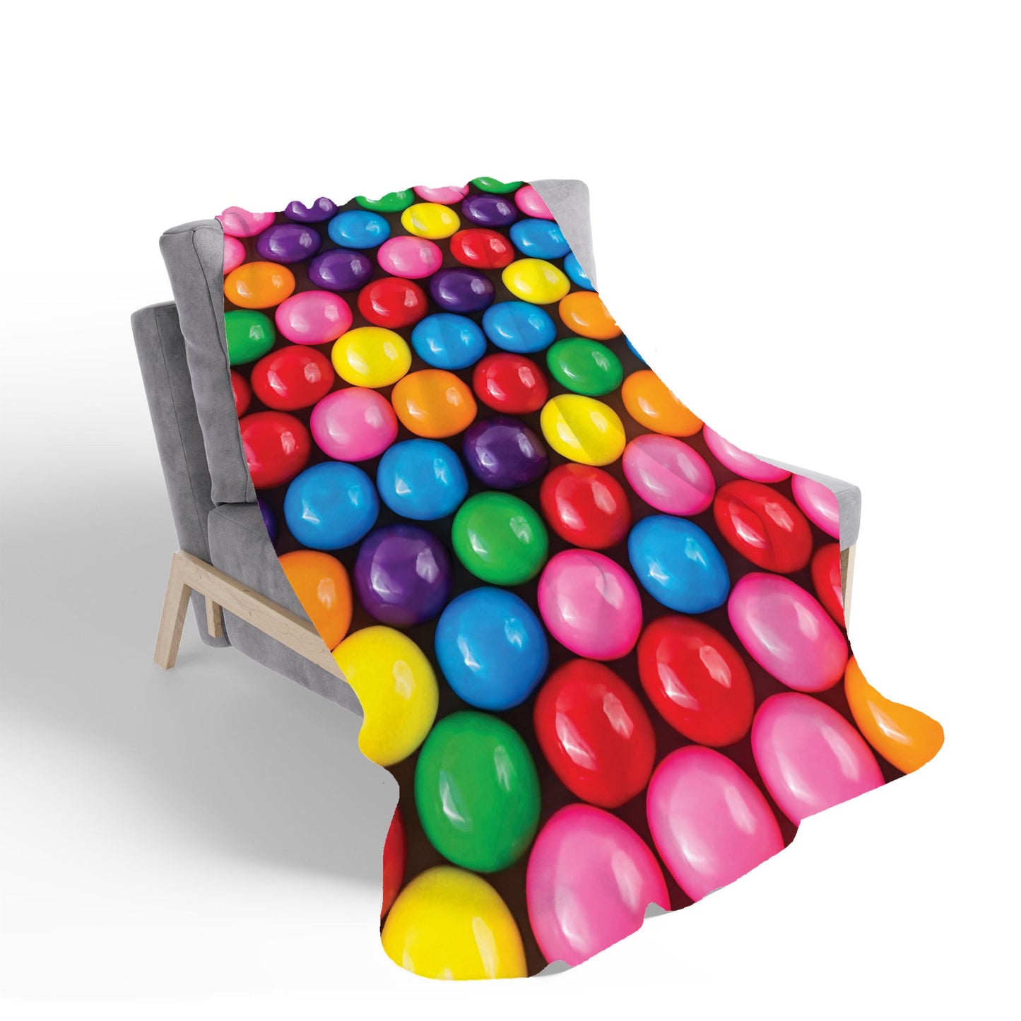 Brightly Colored Gum Balls Sherpa Blanket