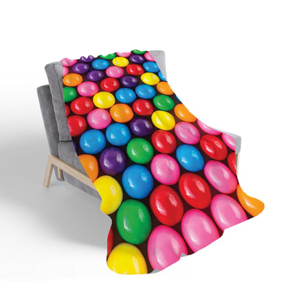 Brightly Colored Gum Balls Sherpa Blanket