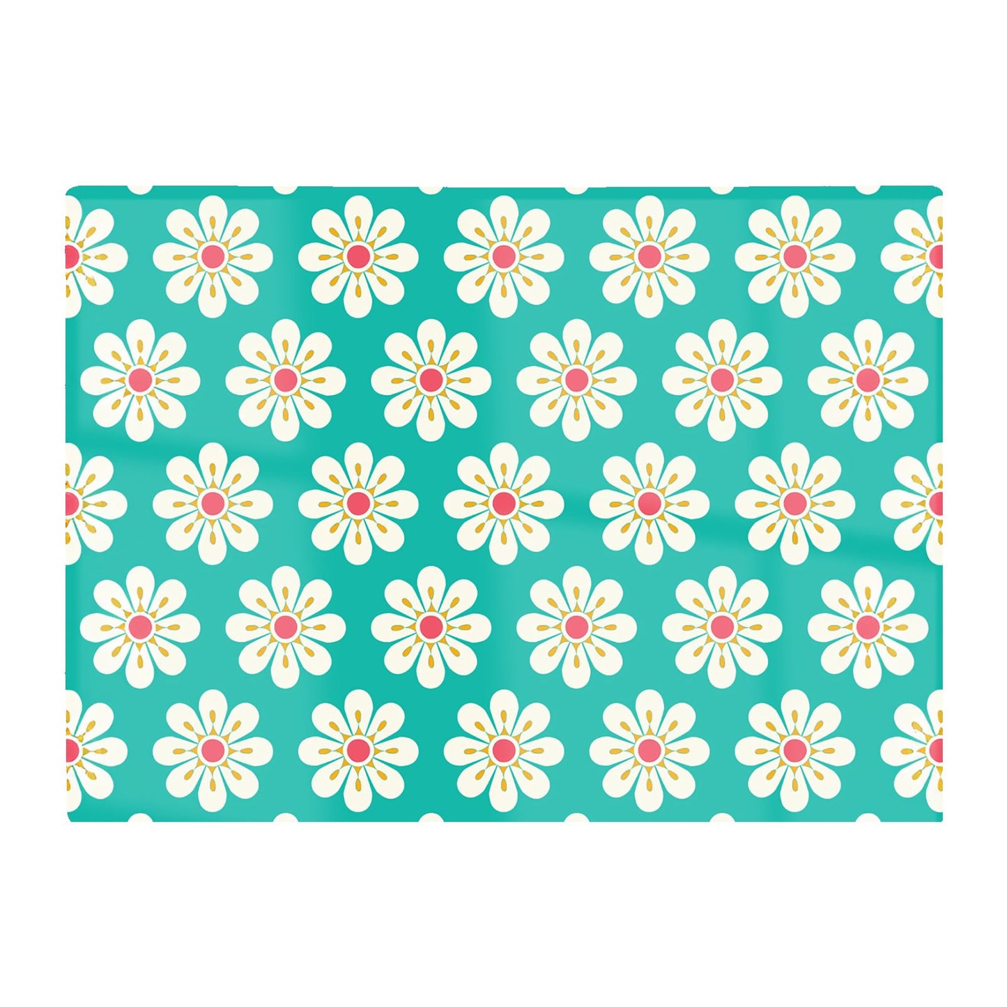 Daisy Pattern Glass Chopping Board