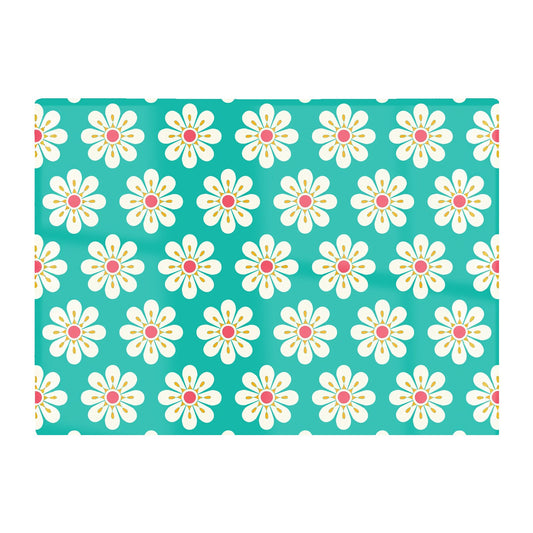 Daisy Pattern Glass Chopping Board