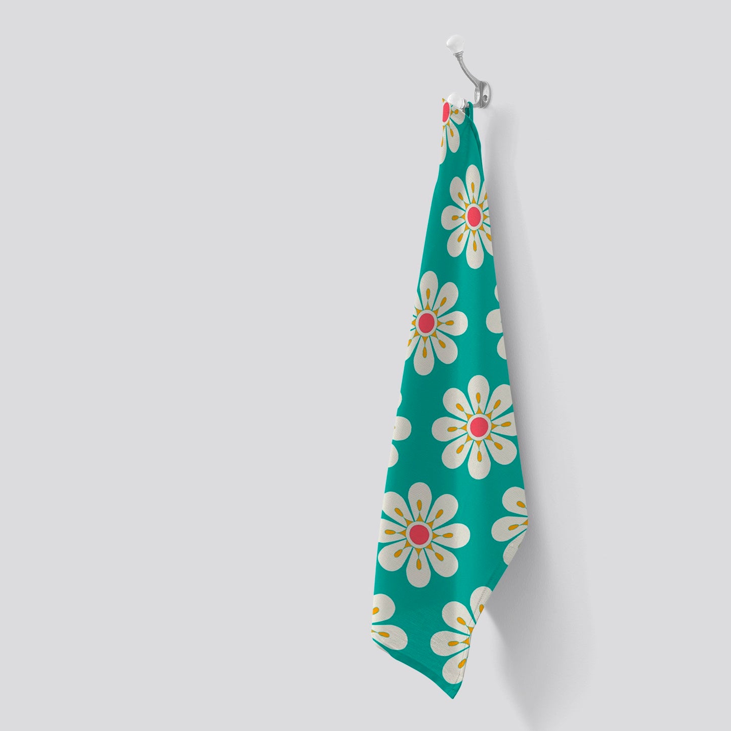 Daisy Pattern Tea Towel
