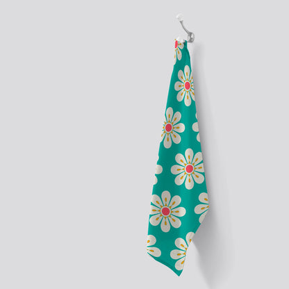 Daisy Pattern Tea Towel