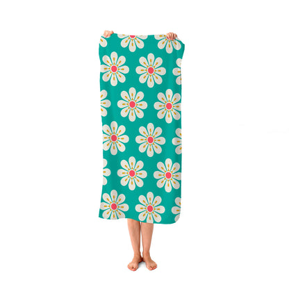 Daisy Pattern Beach Towel