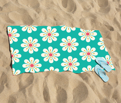 Daisy Pattern Beach Towel