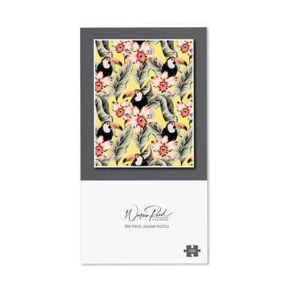Toucans, Orchids And Palm Leaves Jigsaw Puzzle