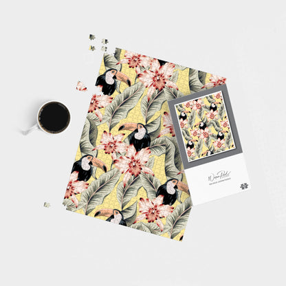 Toucans, Orchids And Palm Leaves Jigsaw Puzzle