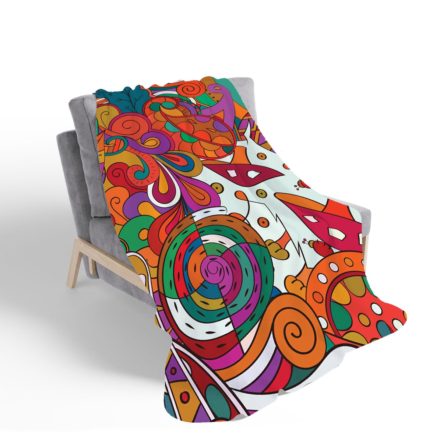 Mehndi Design Sherpa Blanket