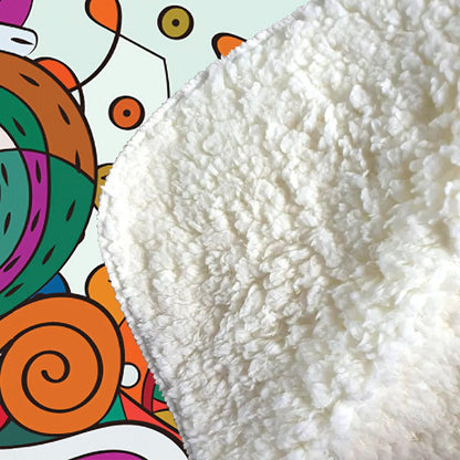 Mehndi Design Sherpa Blanket