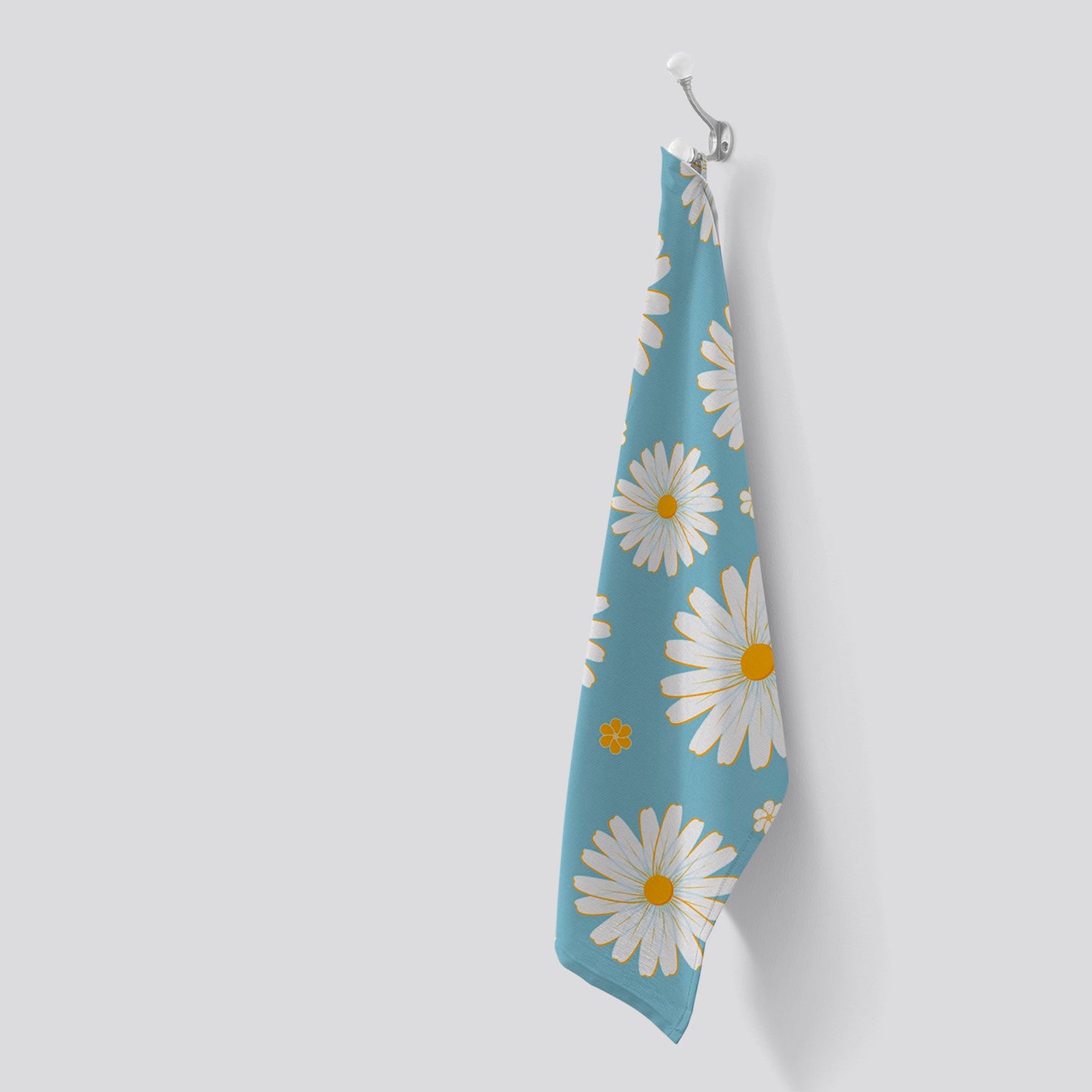 Summer Daisy Pattern Tea Towel