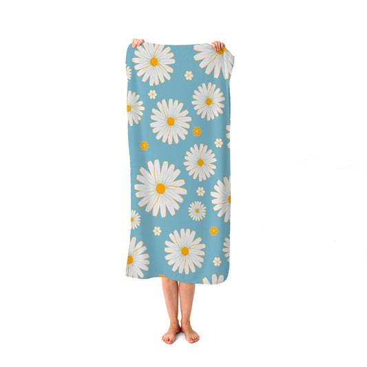 Summer Daisy Pattern Beach Towel