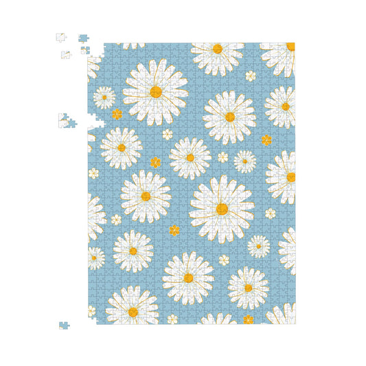 Summer Daisy Pattern Jigsaw Puzzle
