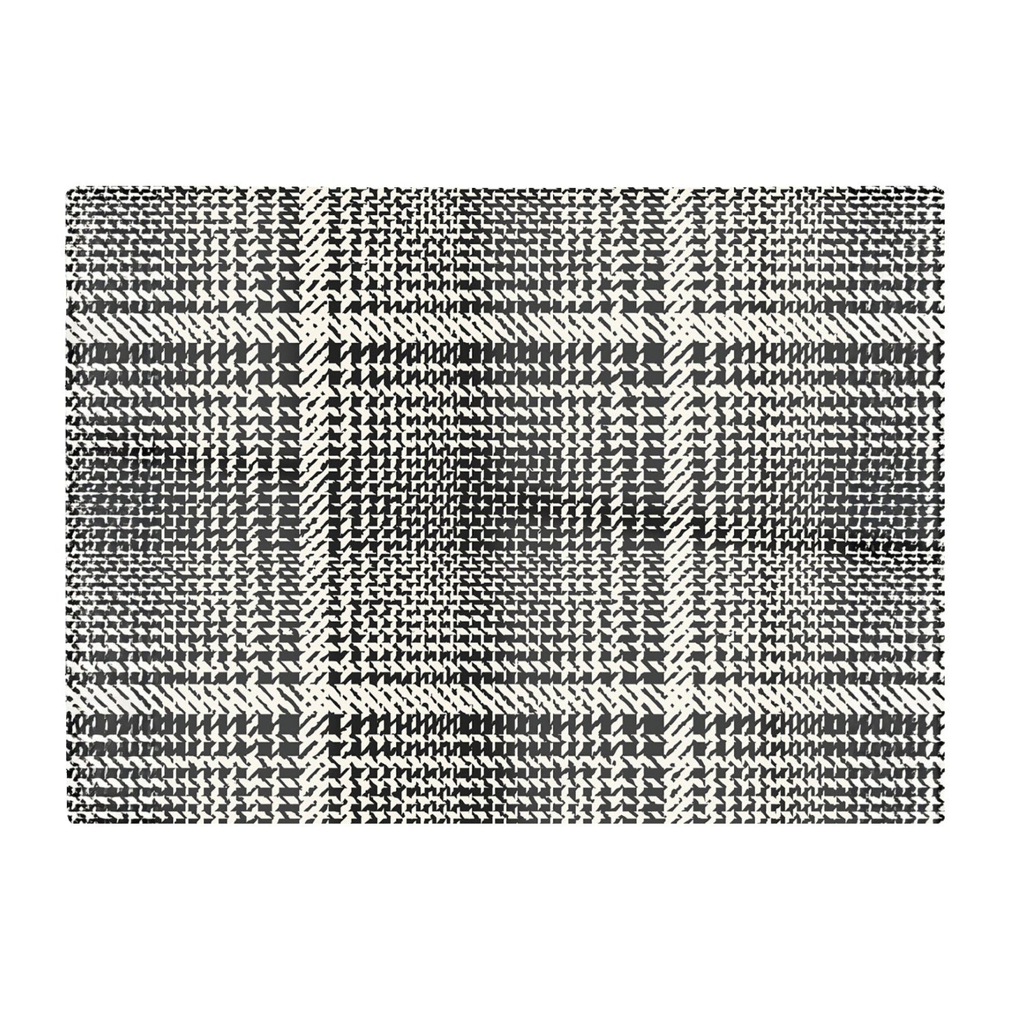 Monochrome Textured Checked Pattern Glass Chopping Board