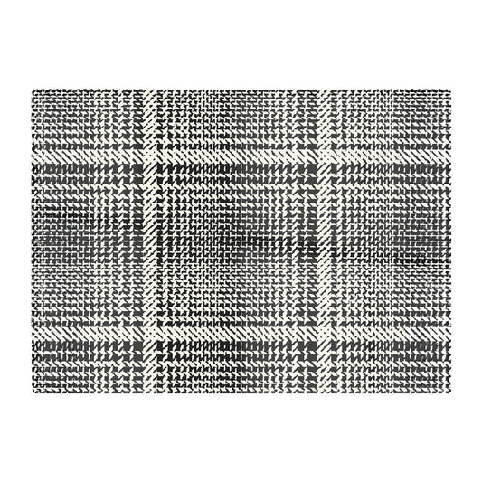 Monochrome Textured Checked Pattern Glass Chopping Board