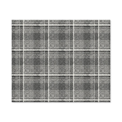 Monochrome Textured Checked Pattern Kitchen Splashback