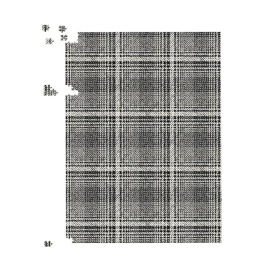 Monochrome Textured Checked Pattern Jigsaw Puzzle