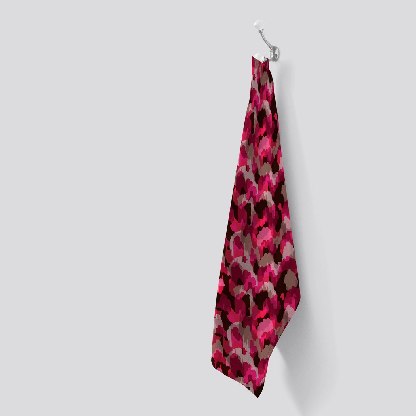 Modern Pink Animal Print Tea Towel
