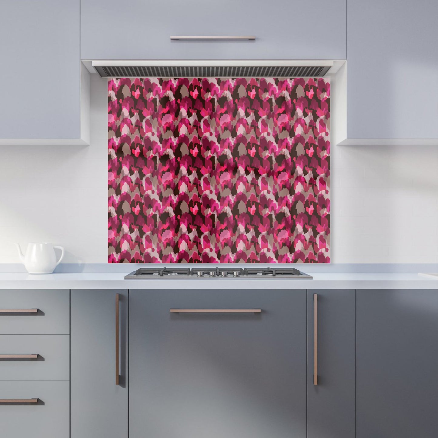 Modern Pink Animal Print Kitchen Splashback
