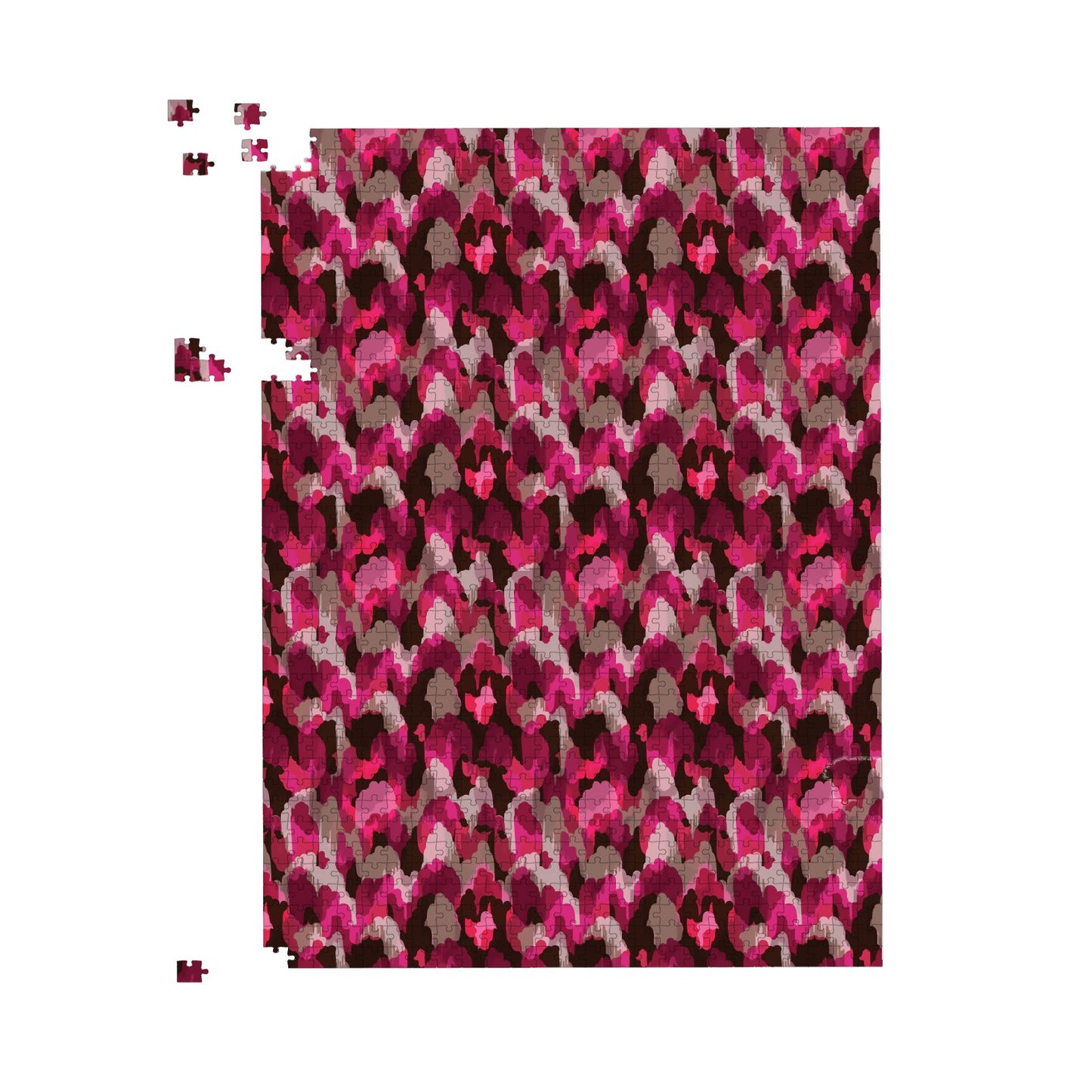 Modern Pink Animal Print Jigsaw Puzzle