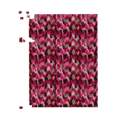 Modern Pink Animal Print Jigsaw Puzzle