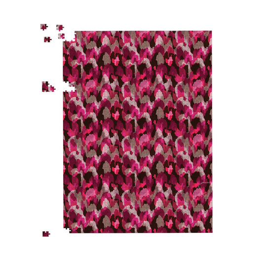 Modern Pink Animal Print Jigsaw Puzzle