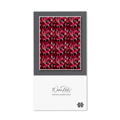 Modern Pink Animal Print Jigsaw Puzzle