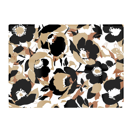 Modern Flower Pattern Glass Chopping Board