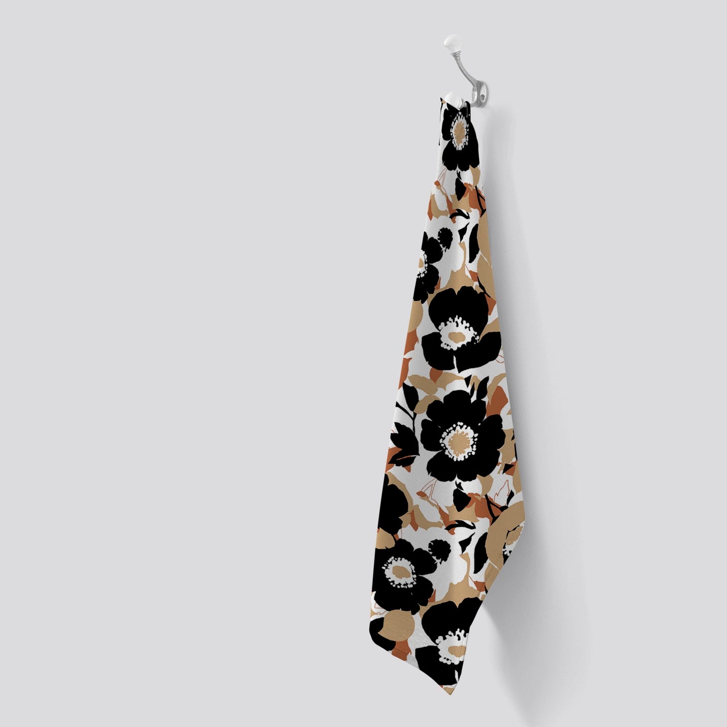 Modern Flower Pattern Tea Towel