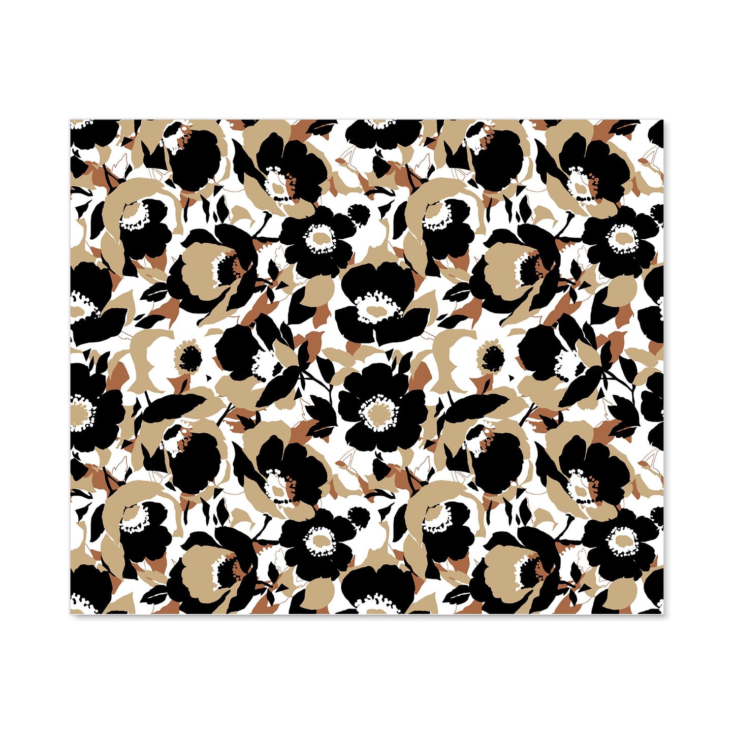 Modern Flower Pattern Kitchen Splashback
