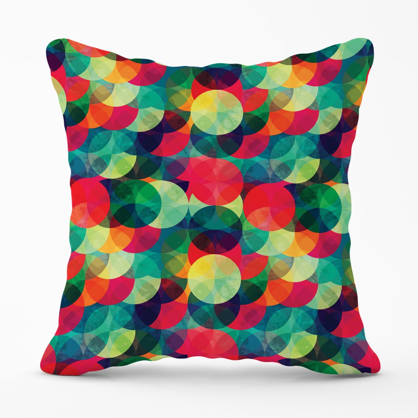 Colourful Grunge Circle Pattern Cushions