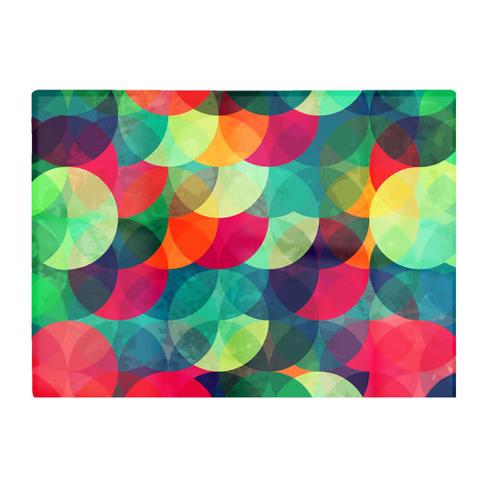 Colourful Grunge Circle Pattern Glass Chopping Board