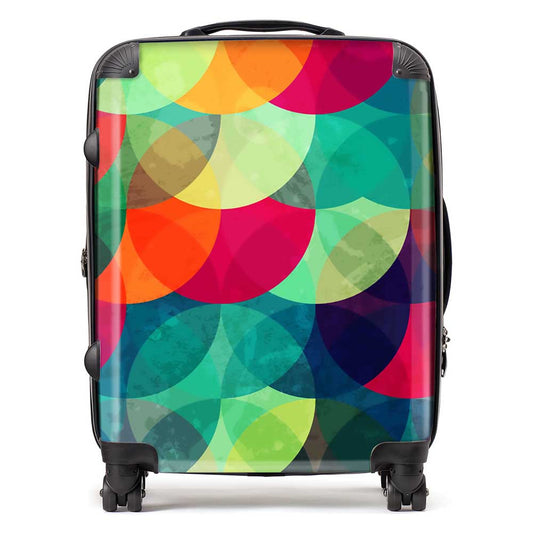 Colourful Grunge Circle Pattern Suitcase