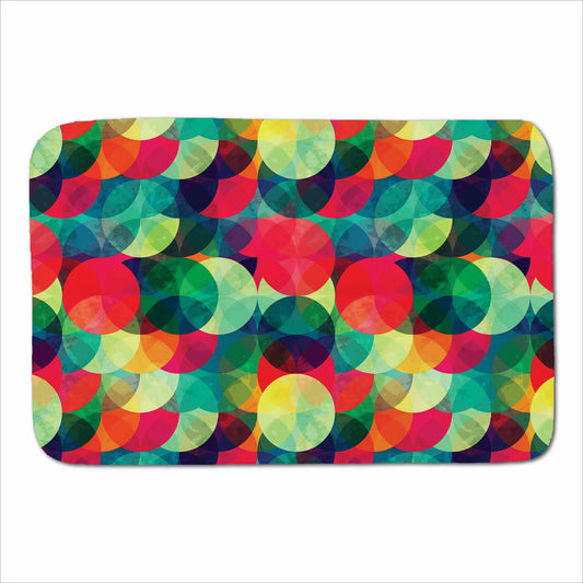 Colourful Grunge Circle Pattern Sherpa Blanket