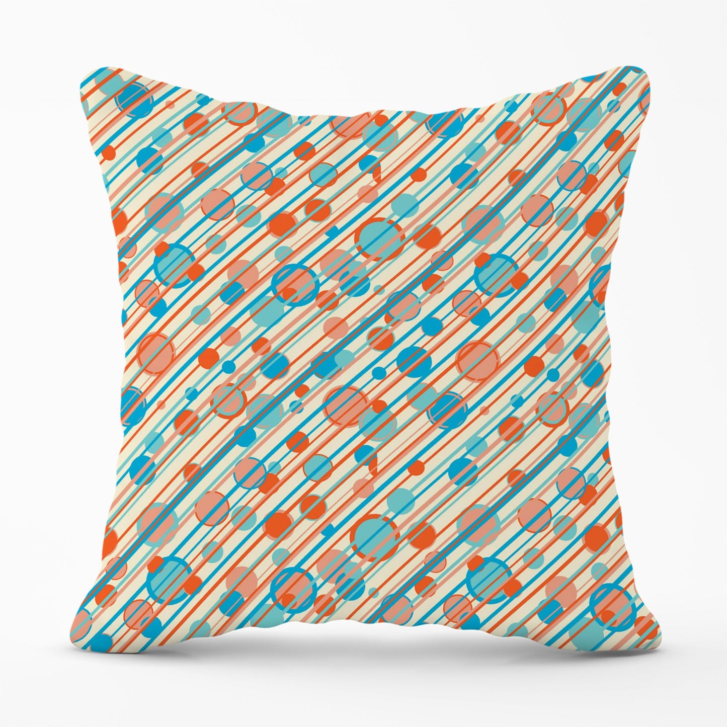 Retro Stripes And Circles Cushions