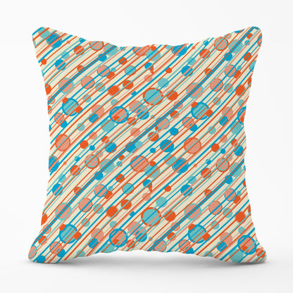 Retro Stripes And Circles Cushions