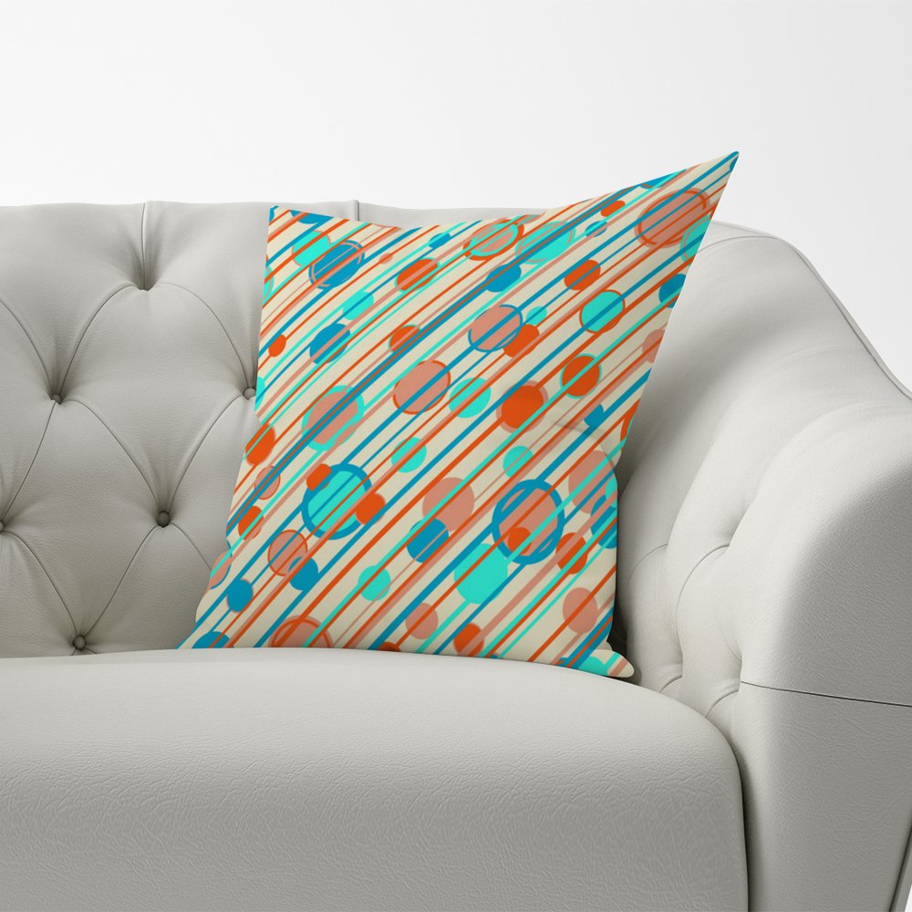 Retro Stripes And Circles Cushions