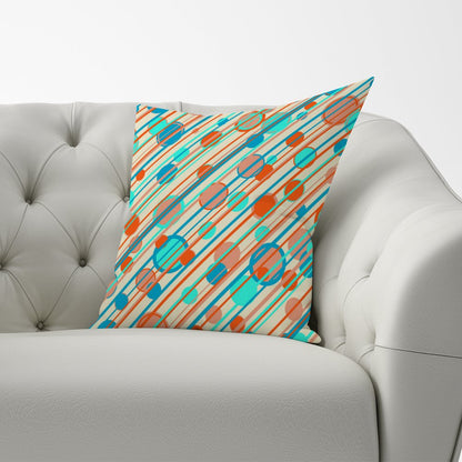 Retro Stripes And Circles Cushions