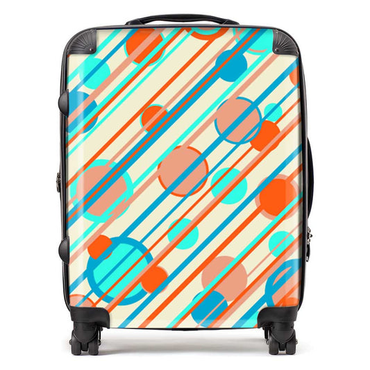 Retro Stripes And Circles Suitcase