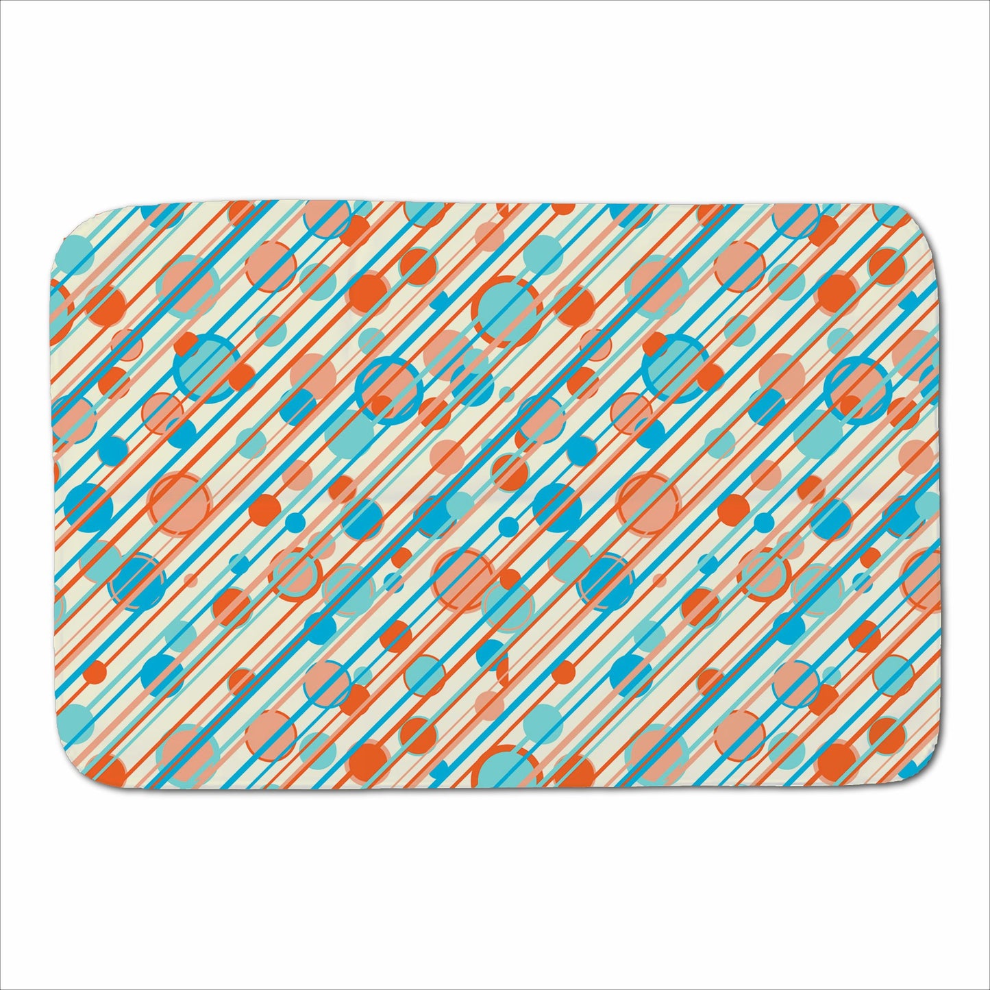 Retro Stripes And Circles Sherpa Blanket