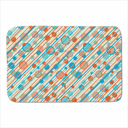 Retro Stripes And Circles Sherpa Blanket