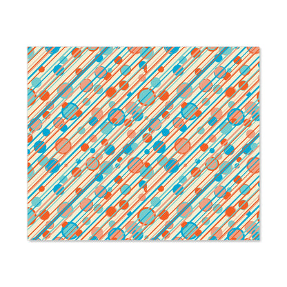 Retro Stripes And Circles Kitchen Splashback