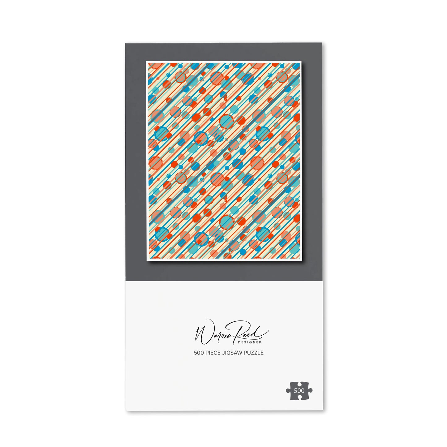 Retro Stripes And Circles Jigsaw Puzzle