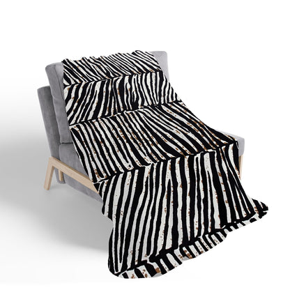Zebra Pattern Sherpa Blanket