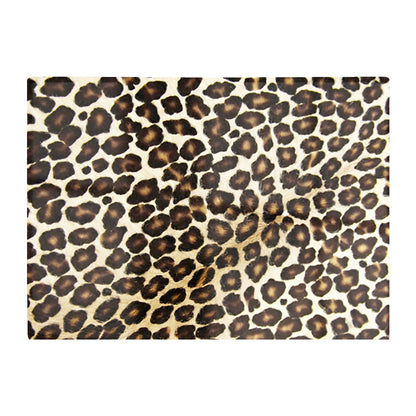 Leopard Hide Print Glass Chopping Board
