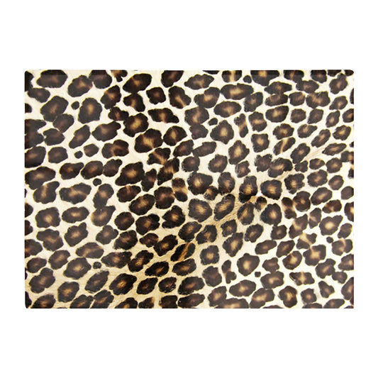 Leopard Hide Print Glass Chopping Board