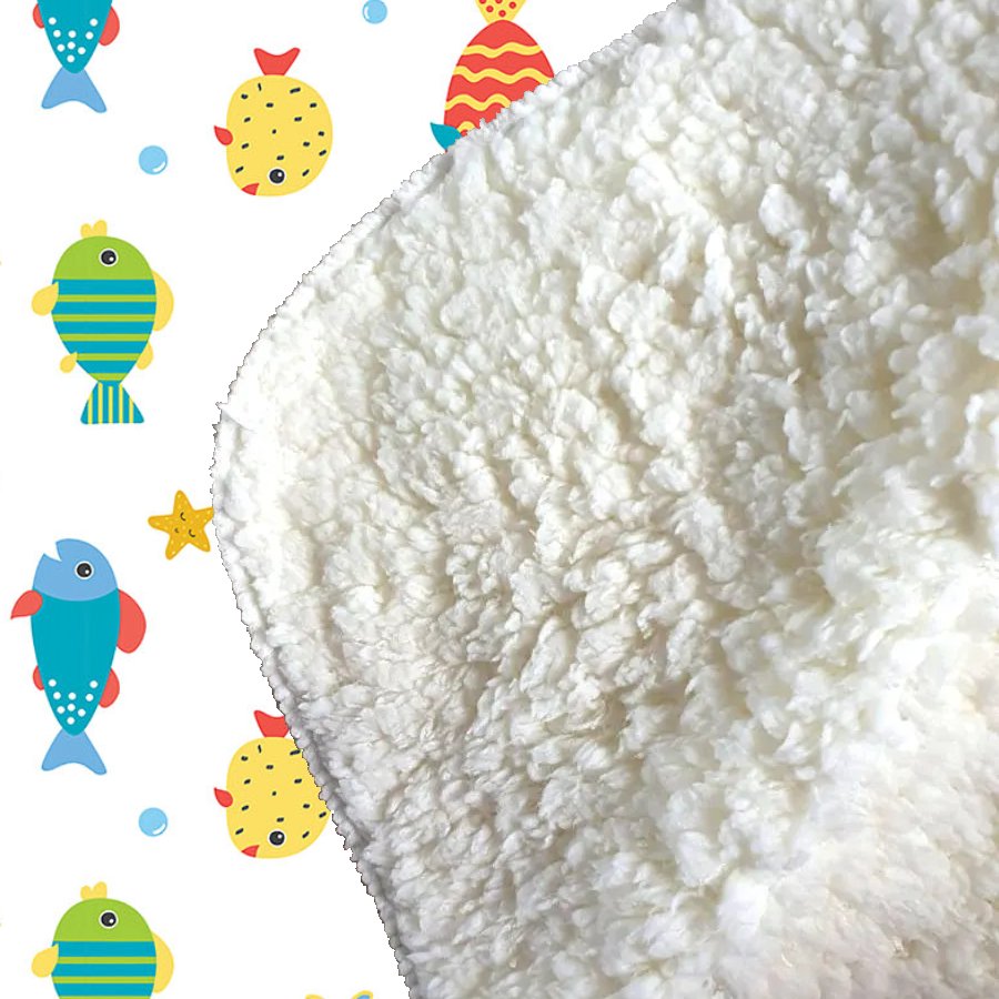 Swimming Fish Sherpa Blanket