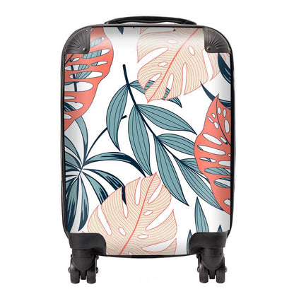 Tropical Leaf Pattern Suitcase