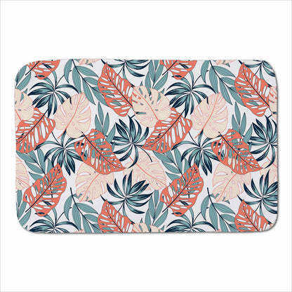 Tropical Leaf Pattern Sherpa Blanket