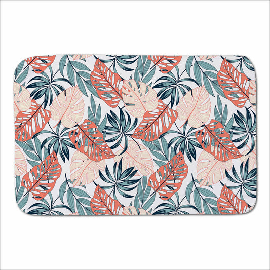 Tropical Leaf Pattern Sherpa Blanket