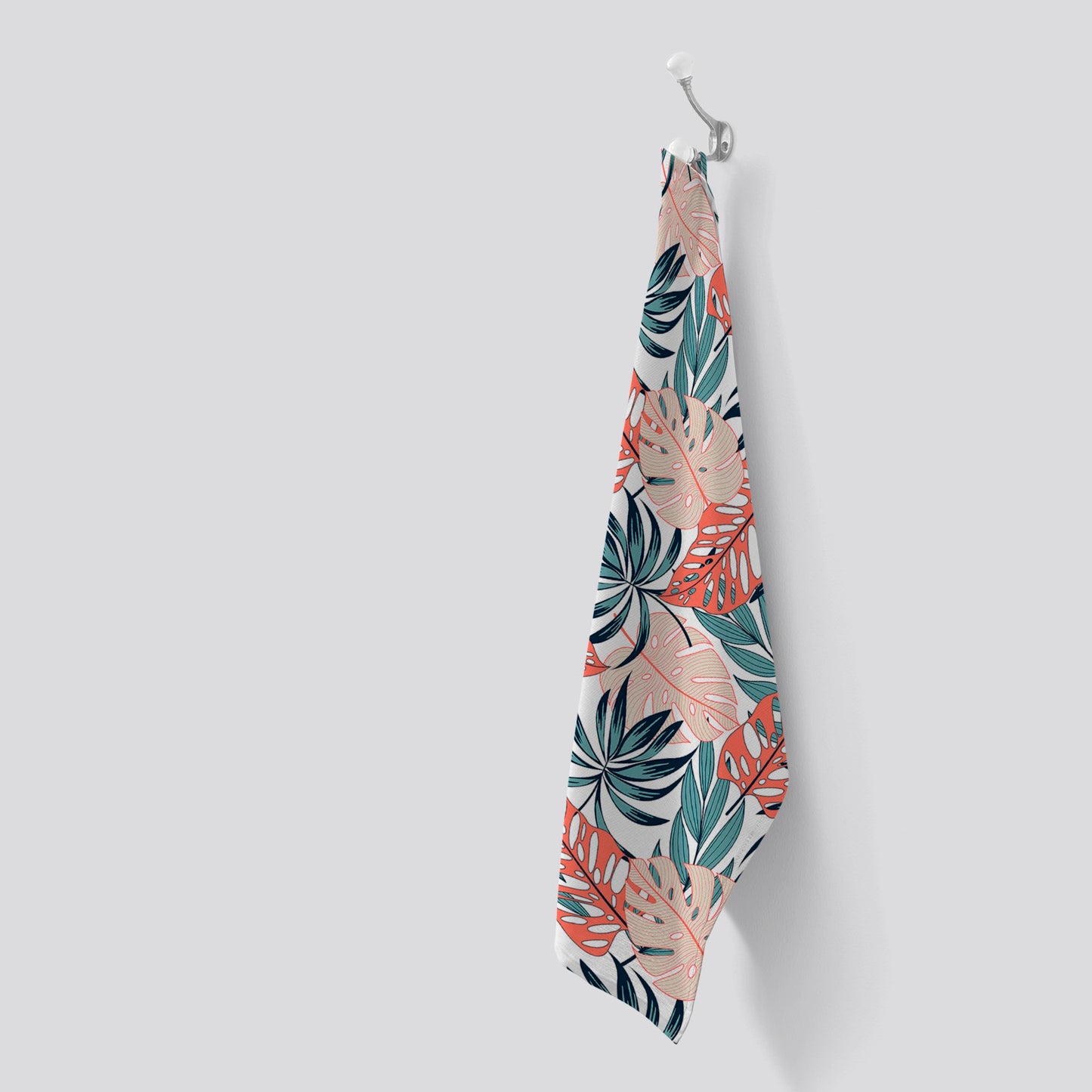 Tropical Leaf Pattern Tea Towel